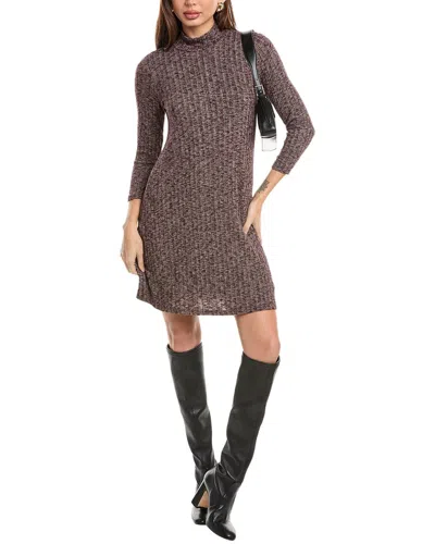 Michael Stars Ribbed Shift Dress In Purple
