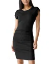 Michael Stars Ricci Ruched T Shirt Dress In Black