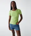 Michael Stars Joni Power Shoulder Tee In Lettuce