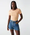 Michael Stars Rico Crew Neck Tee In Tangerine