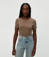 Michael Stars Rico Crewneck Tee In Cobblestone
