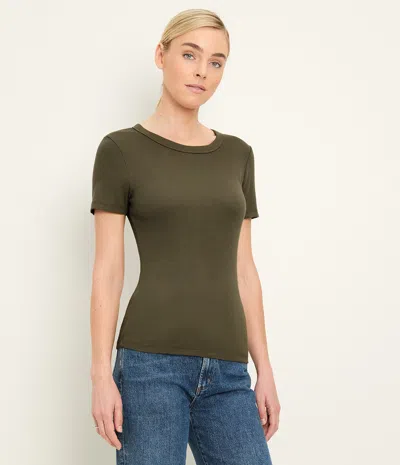 Michael Stars Rico Crewneck Tee In Green