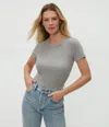 Michael Stars Rico Crewneck Tee In Heather Grey