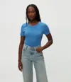 Michael Stars Rico Crewneck Tee In Ocean