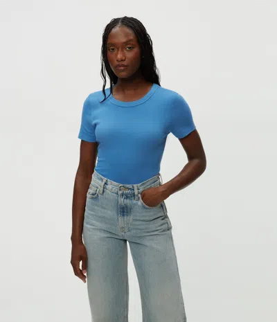 Michael Stars Rico Crewneck Tee In Ocean
