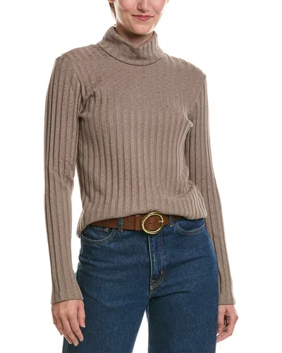 Michael Stars Riley T-neck Sweater In Brown