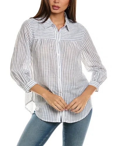 Michael Stars Robyn 3/4-sleeve Button Down Shirt In White