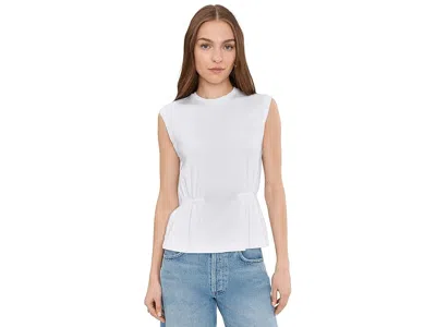 Michael Stars Leighton Power Shoulder Top In White
