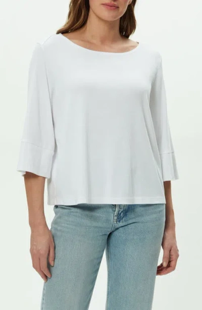 Michael Stars Rosalynn Boat Neck Knit Top In Orange