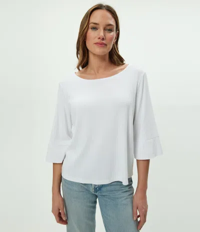 Michael Stars Rosalynn Wide Sleeve Boatneck Top In White