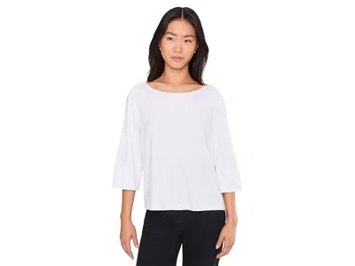 Michael Stars Rosalynn Wide Sleeve Boatneck Top In White