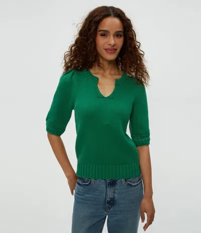 Michael Stars Rosanna Puff Sleeve Sweater In White