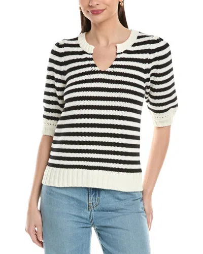 Michael Stars Rosanna Stripe Sweater In Black