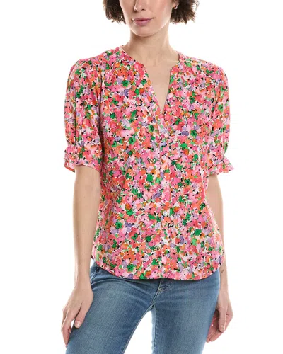 Michael Stars Roxanne Blouse In Multi