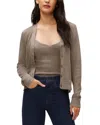 Michael Stars Ruiz Metallic Cardigan In Pewter