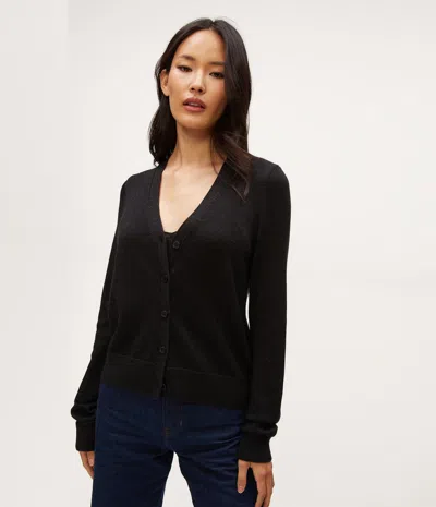 Michael Stars Ruiz Metallic Cardigan In Black
