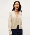 Michael Stars Ruiz Metallic Cardigan In Champagne