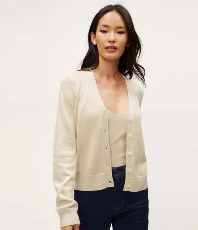 Michael Stars Ruiz Metallic Cardigan In Champagne