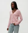 Michael Stars Ruiz Metallic Cardigan In Lychee