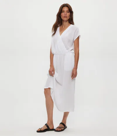 Michael Stars Rylee Gauze Midi Dress In White