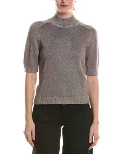 Michael Stars Sabel Mock Neck Top In Gray