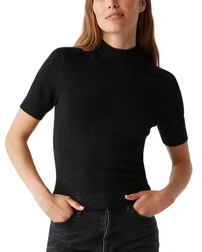 Michael Stars Sabel Mock Neck Top In Black