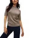 Michael Stars Sabel Metallic Sweater In Pewter