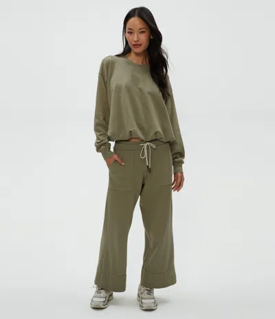 Michael Stars Sadie Drawstring Pant In Olive In Green