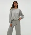 Michael Stars Sadie Drawstring Pant In Heather Grey