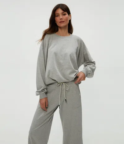 Michael Stars Sadie Drawstring Pant In Heather Grey