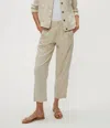 Michael Stars Sal Cropped Barrel Leg Pant In Silver