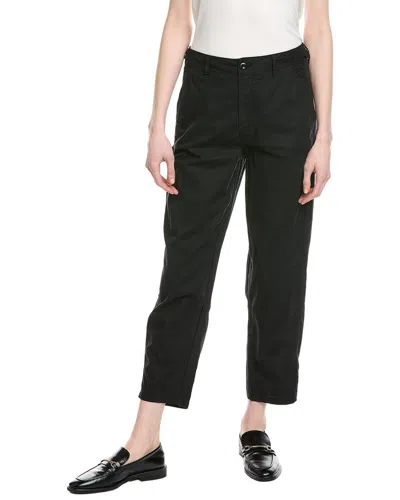 Michael Stars Sal Linen-blend Barrel Pant In Black