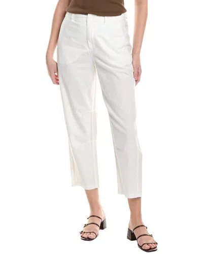 Michael Stars Sal Linen-blend Barrel Pant In White