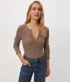 Michael Stars Salem Henley Tee In Gray