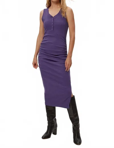 MICHAEL STARS SAMIRA HENLEY TANK MIDI DRESS IN GRAPEVINE