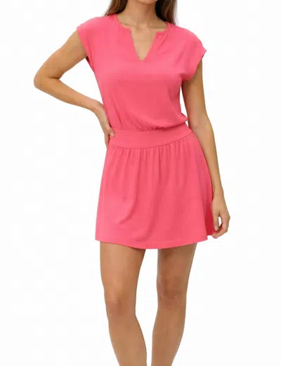 Michael Stars Sammi Flare Mini Dress In Dragonfruit In Red