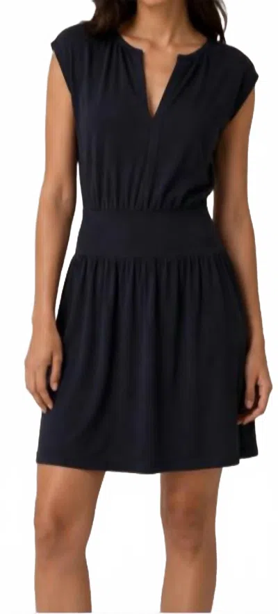 Michael Stars Sammi Ultra Rib Flare Mini Dress In Black