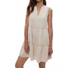 Michael Stars Sandra Above The Knee Dress In Windchime In Gray