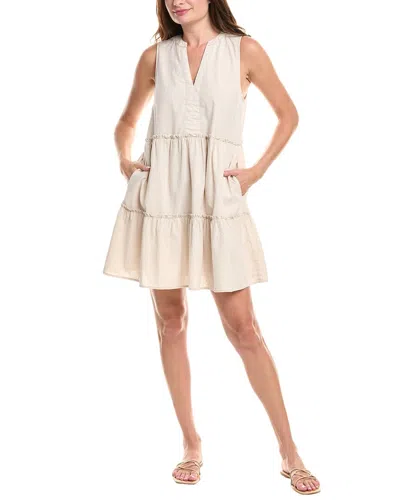 Michael Stars Sandra Linen-blend Mini Dress In White