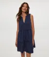 Michael Stars Sandra Sleeveless Tiered Dress In Blue