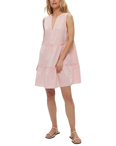 Michael Stars Sandra Relaxed Linen-blend Shift Dress In Pink