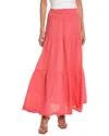 Michael Stars Sandy Double Gauze Maxi Skirt In Passionfruit Coral In Multi
