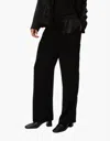 Michael Stars Sanji Hammered Satin Drawstring Pants In Black In Black