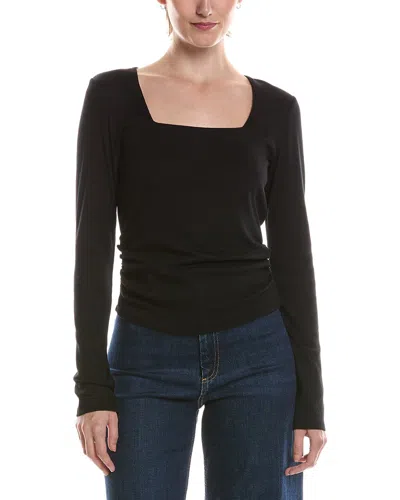 Michael Stars Sarah Square Neck Sweater In Black