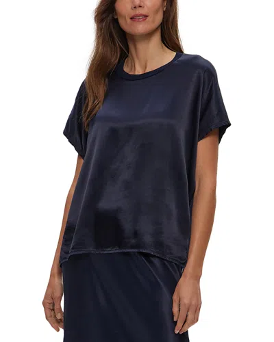 Michael Stars Satin Flow Tee In Blue