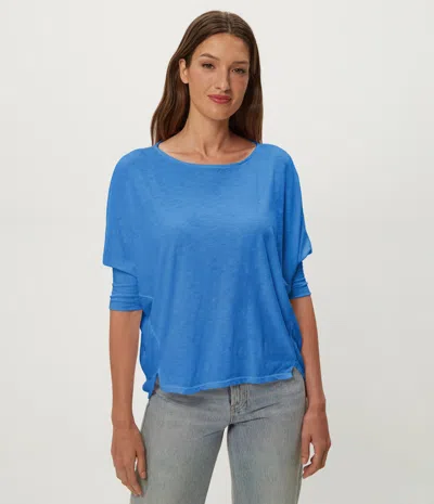Michael Stars Selma Dolman Sleeve T-shirt In Blue