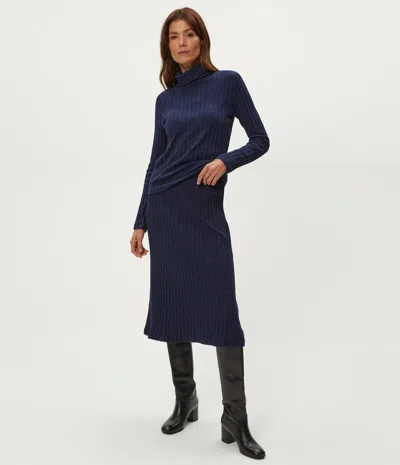 Michael Stars Shania Midi Skirt In Blue