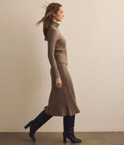 Michael Stars Shania Midi Skirt In Brown