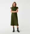 Michael Stars Shania Midi Skirt In Dark Matcha