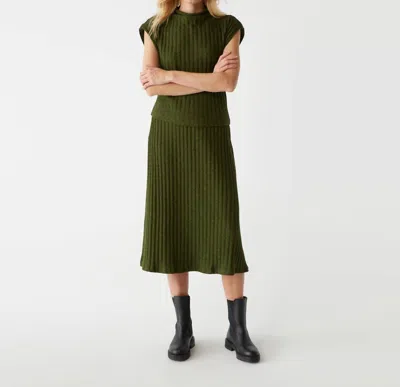 MICHAEL STARS SHANIA MIDI SKIRT IN DK MATCHA